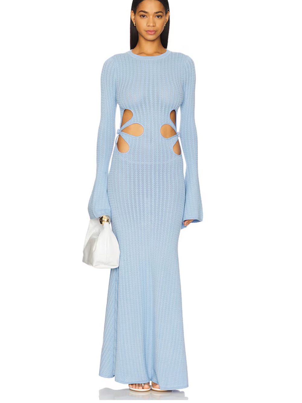 Sau Lee Destiny Knit Dress in Baby Blue